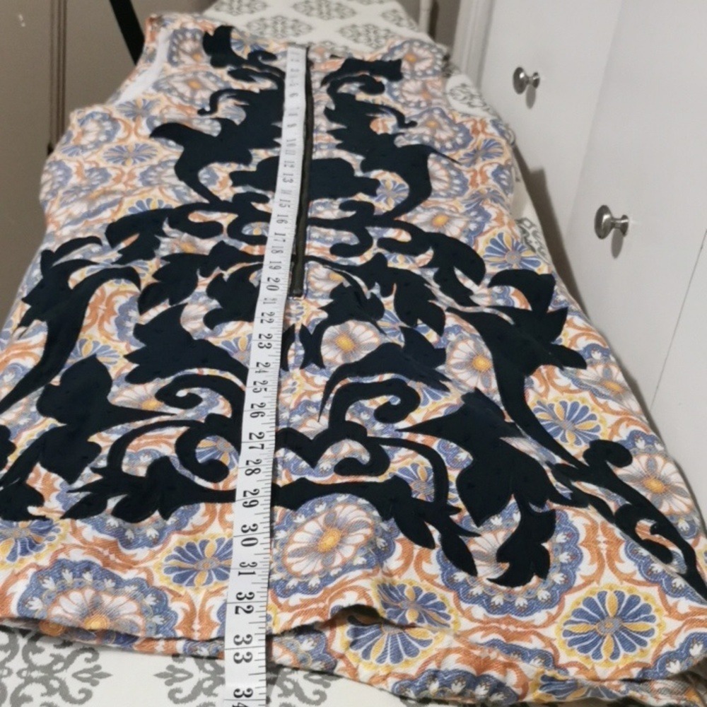 Anthropologie Vanessa Virginia Blue and Multicolor Mini Dress - Picture 7 of 7